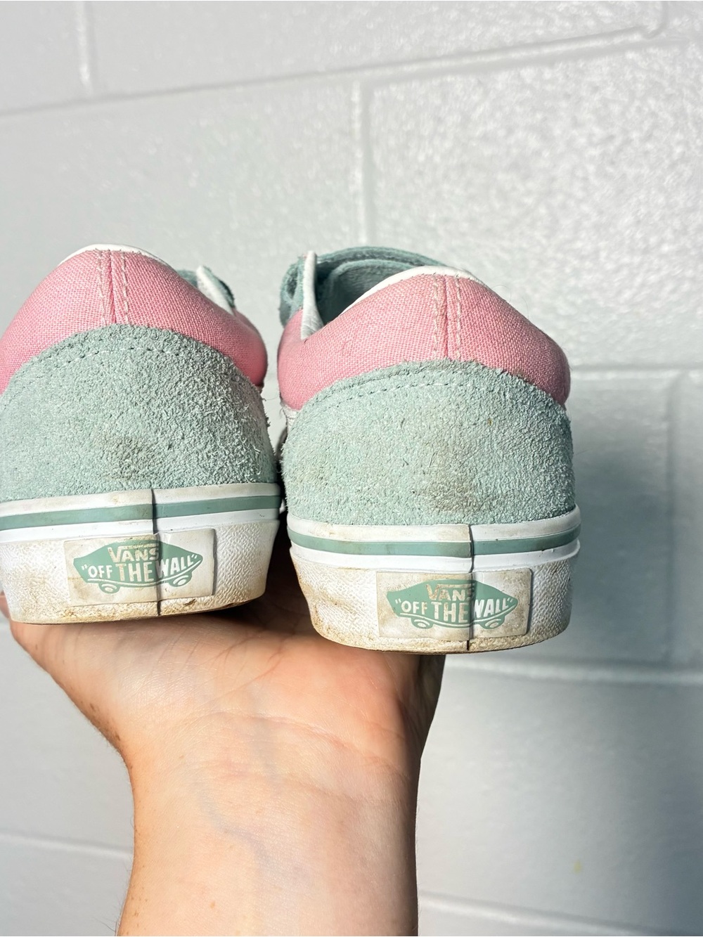 vans pink blue old skool easy on sneakers - Picture 5 of 10